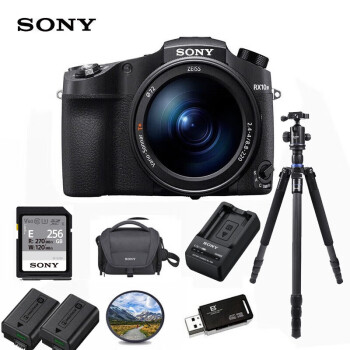 索尼（SONY）DSC-RX10M4 黑卡数码相机 1英寸大底 超长焦 （24-600mm） 约0.03秒快速对焦 256G套装\t