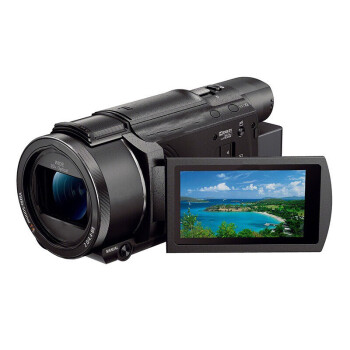 MIKEGOLS家用/直播4K数码摄像机FDR-AX60  DV录像20倍光学变焦 配128G卡胶合摄影包清洁套装等
