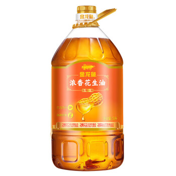 金龙鱼 食用油 浓香花生油5L 物理压榨食用花生油