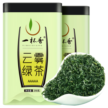 一杯香茶叶绿茶明前高山云雾500g2024新茶散装礼盒自己喝日照足送礼品袋