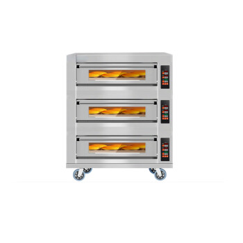 苏勒 电烤箱商用一层两层大容量大型蛋糕披萨红薯燃气烘焙烤箱烤炉 燃气电脑款三层六盘