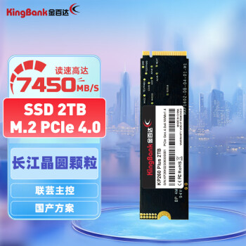 金百达（KINGBANK）2TB SSD固态硬盘 M.2接口(NVMe PCIe 4.0x4) 读速7450MB/s KP260 PLUS系列 长江晶圆