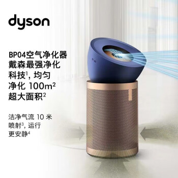 戴森（DYSON）BP04空气净化器 大面积净化分解甲醛 输出洁净凉风 五重传感器监测系统 10米气流喷射 【蓝金色】
