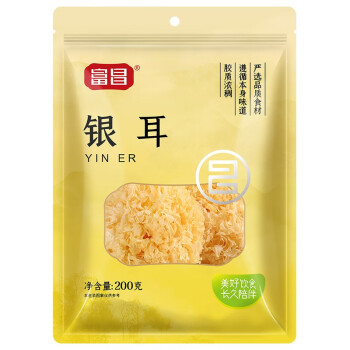 富昌食品 朵银耳叶大适合凉拌煲汤富昌银耳200g/袋