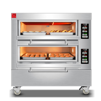 德玛仕（DEMASHI）大型烘焙烤箱商用 烤鸡翅烤全鸡披萨面包蛋糕电烤箱大容量 两层四盘 EB-J4D-Z【免费安装】