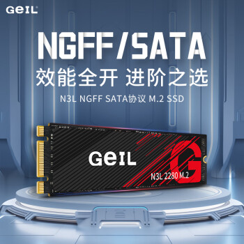 GEIL金邦 1TB SSD固态硬盘 M.2 SATA协议 2280 NGFF 台式机笔记本 高速500MB/S N3L系列