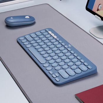 罗技（Logitech）K380 企业级无线蓝牙键盘 办公笔记本平板IPAD电脑键盘 超薄便携 品月蓝 for Mac