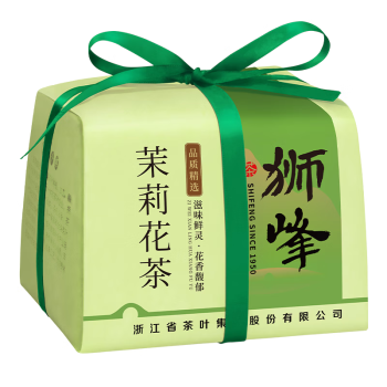 狮峰牌茶叶沁花系列花茶花草茶 浓香型250g茉莉花茶纸包装 茉莉绿茶