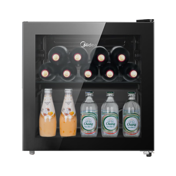 美的（Midea）家用45升冰吧 办公室红酒饮料冷藏保鲜展示柜 一级能效节能省电低音智能酒柜LC-45GMB
