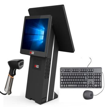 AISINO WINCORAW i-172  航信德利商用双屏电脑收款机收银机（含鼠标、键盘、扫码枪）正版Windows10系统