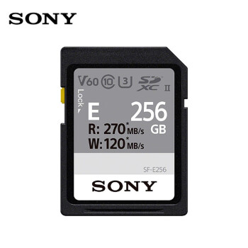 索尼（SONY）SF-E256 E系列256GB SD存储卡 U3 C10 V30 读速高达270MB/s 相机内存卡