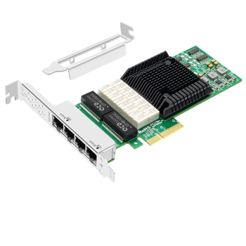 EB-LINK intel I350芯片PCI-E X4千兆四口Bypass断开旁路服务器网卡I350-T4电口网络工业相机图像采集\t