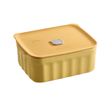 北鼎（Buydeem）陶瓷猪猪饭盒便携保鲜盒上班族学生带饭餐盒蒸锅烤箱适用小鹅黄
