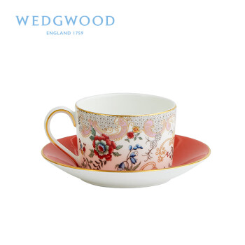 WEDGWOOD威基伍德 漫游美境杯碟套组-洛可可花卉 骨瓷欧式下午茶咖啡具