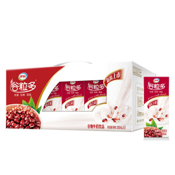 伊利谷粒多 红谷牛奶饮品 250ml*12盒/箱 红豆+红米+花生