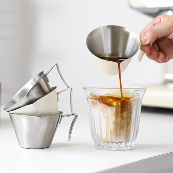 焙印咖啡不锈钢量杯 浓缩咖啡杯 小量杯 刻度杯 100ML-单嘴