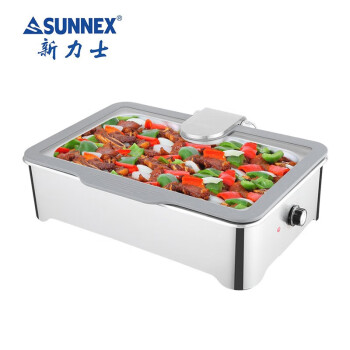 SUNNEX 免加水炉布菲炉电加热8.5升精准温控304不锈钢W21-11107