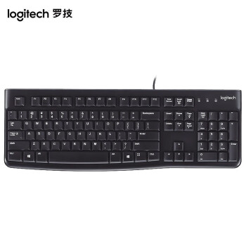 罗技（Logitech）K120 键盘 有线键盘 USB口电脑笔记本商务办公键盘 全尺寸 黑色 XZ