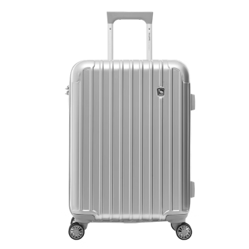 爱华仕行李箱可登机20英寸女小型拉杆箱男旅行箱可扩展密码箱皮箱星光银