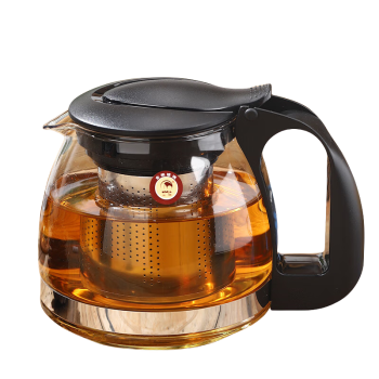 金熊耐热玻璃茶壶凉水壶功夫茶具304不锈钢过滤内胆泡茶壶 700ml