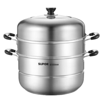 苏泊尔（SUPOR） 蒸锅 易存储双层复底304不锈钢 汤锅蒸笼 30cm SZ30C1