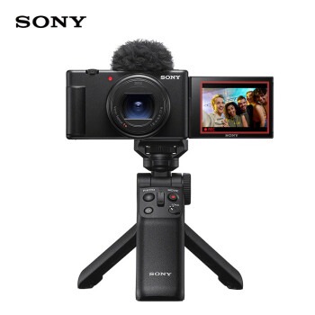 索尼 ZV-1 II二代数码相机 Vlog相机/4K视频/超广角/大光圈 ZV1M2+【GP-VPT2BT手柄】黑色