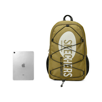 斯凯奇（Skechers）男女同款笔记本背包双肩包书包L323U065 海带褐/01EW