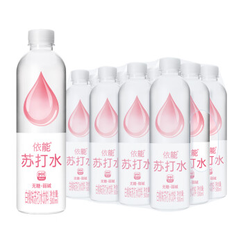 依能白桃 无糖无汽弱碱 苏打水饮料 500ml*12瓶 可饮用水 塑膜装