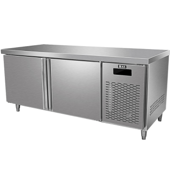 圣托（Shentop）双门厨房卧式冷冻冰柜 商用水吧奶茶操作台 450L不锈钢冷藏工作台 STL-TK18