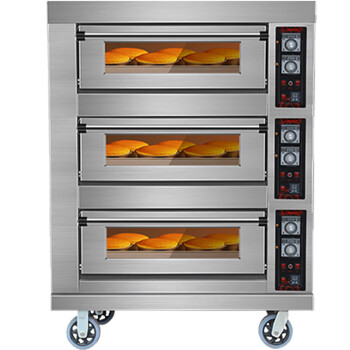 苏勒 燃气烤箱商用大容量液化天然气煤气烘焙蛋糕面包披萨烤炉大型 三层六盘
