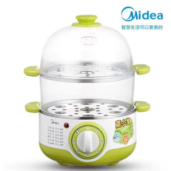 美的（Midea）家用定时多功能小电蒸蛋器不锈钢双层电蒸锅家电早餐机