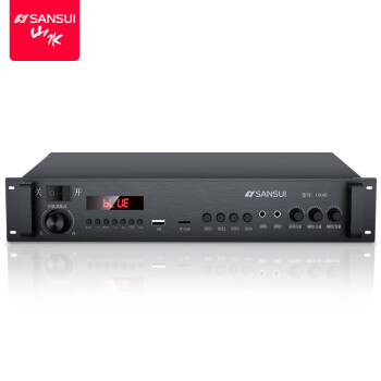 山水（sansui）UX40定压定阻功放机 公共室内户外学校商场广播系统音柱喇叭背景音乐组合工程蓝牙主机