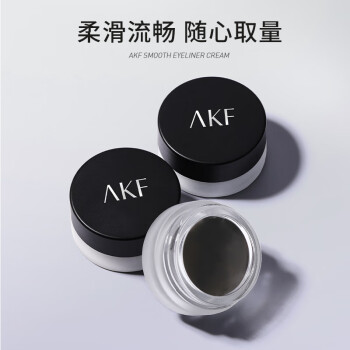 AKF顺滑持妆眼线膏5g01自然黑 防水不晕染初学者适用持久锁色