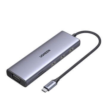 绿联（UGREEN）Type-C扩展坞USB-C读卡器雷电4拓展坞分线器HDMI网线转接头HUB通用苹果15MacBook华为笔记本ipad