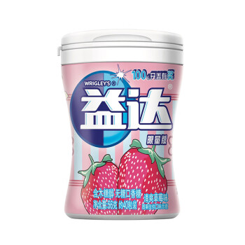 益达无糖口香糖草莓味40粒56g
