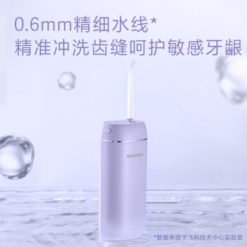 飞科（FLYCO）电动冲牙器便携式洗牙器水牙线家用洁牙器4种喷嘴情侣送男女朋友生日七夕情人节礼物FP7800极光紫