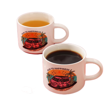 WORLD KITCHEN康宁 WK-BH02T63C-JY/KZ奔向幸福系列咖啡杯两件组 480ml*2