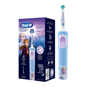 欧乐B儿童电动牙刷3-7岁乳牙期专用D103K冰雪奇缘款单支装圆头日常清洁护齿送孩子生日礼物