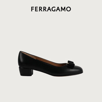 菲拉格慕（Ferragamo）女黑色高跟鞋 0765658_1D _ 55 /36码礼物送女友