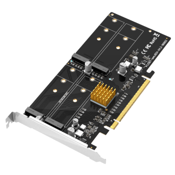 麦沃（MAIWO） KCSSD7 M.2 NVME固态阵列卡 四盘位PCIe X16转NVMe转接卡 适用台式电脑主机扩展卡带芯片