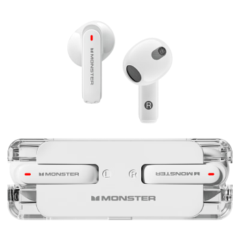魔声（Monster） XKT08蓝牙耳机真无线智能降噪潮流外观半入耳式耳机通用华为苹果小米手机 白色