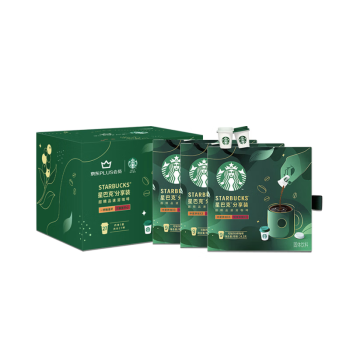 星巴克（Starbucks）家享咖啡礼盒 PLUS限定速溶黑咖啡粉2.7g*27颗 0糖美式随星杯