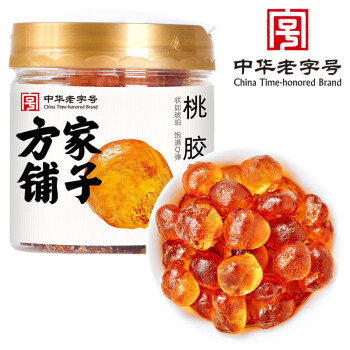 方家铺子 桃胶300g/罐 食用桃胶皂角米伴侣桃浆桃花泪炖汤甜品 3罐起售