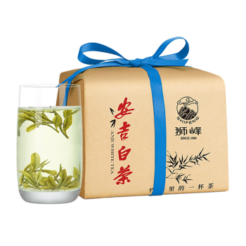 狮峰牌绿茶安吉白茶茶叶 明前优选特级100g玲珑纸包装 2024新茶