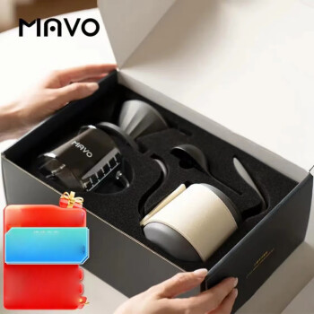 MAVO 小鲸手冲咖啡壶套装 便携全套咖啡器具 手冲壶分享壶滤杯 深空灰