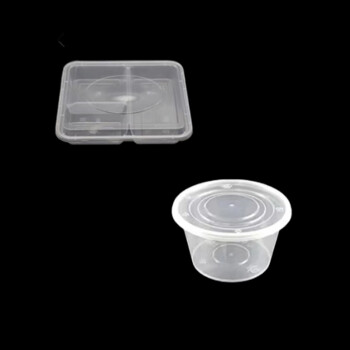 我叮一次性餐盒  230×170×40 3格带盖 塑料+汤碗一整套