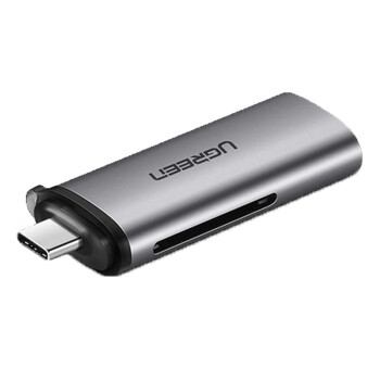 绿联 UGREEN 50704 USB-C3.0高速读卡器 多功能二合一OTG读卡器 双卡双读