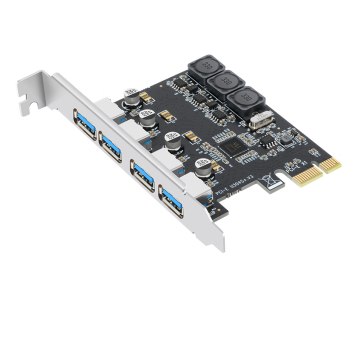 EB-LINK PCIE转4口USB3.0扩展卡台式机电脑内置四口USB转接卡HUB集线卡免供电