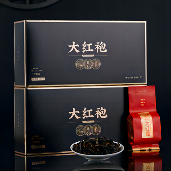 七春武夷大红袍 岩茶浓香型乌龙茶叶自己喝250g 父亲节送长辈礼盒装