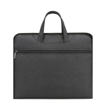 恒源祥（HYX）商务男包 文件包 会议包 大容量手提包  黑色 中包 